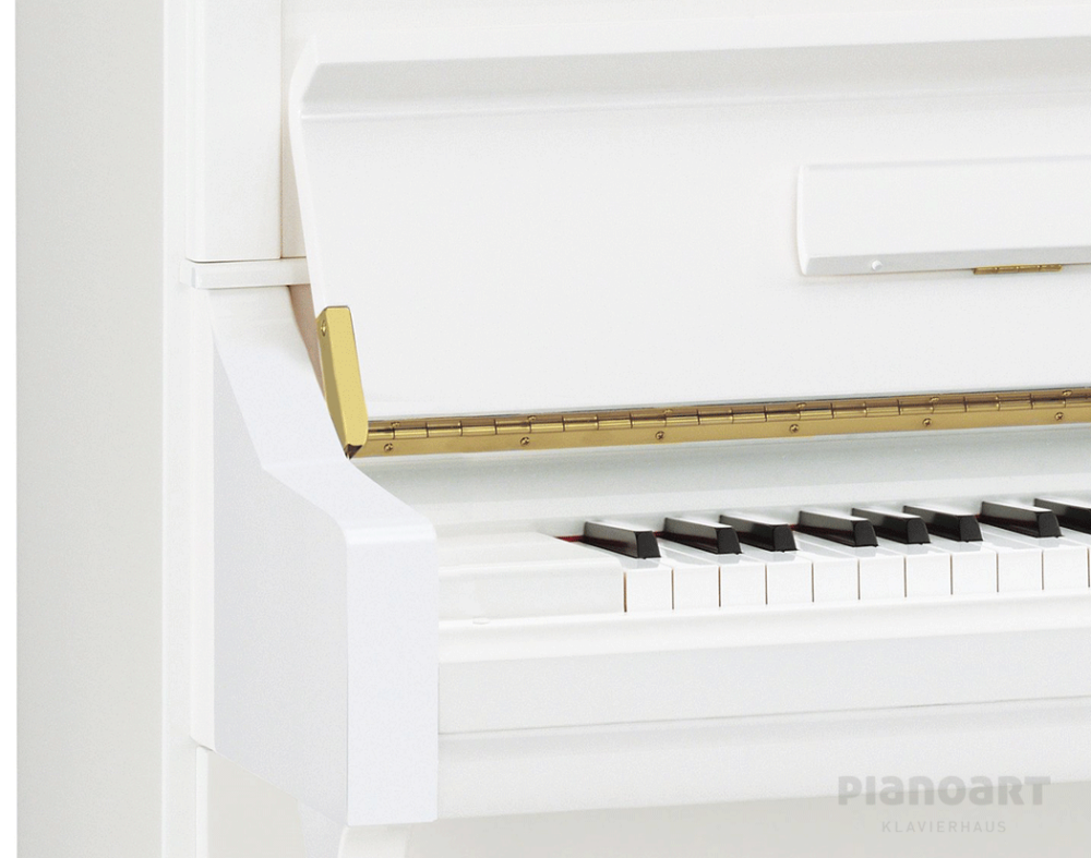 Yamaha U1 Weiß Klavier linke Hälfte