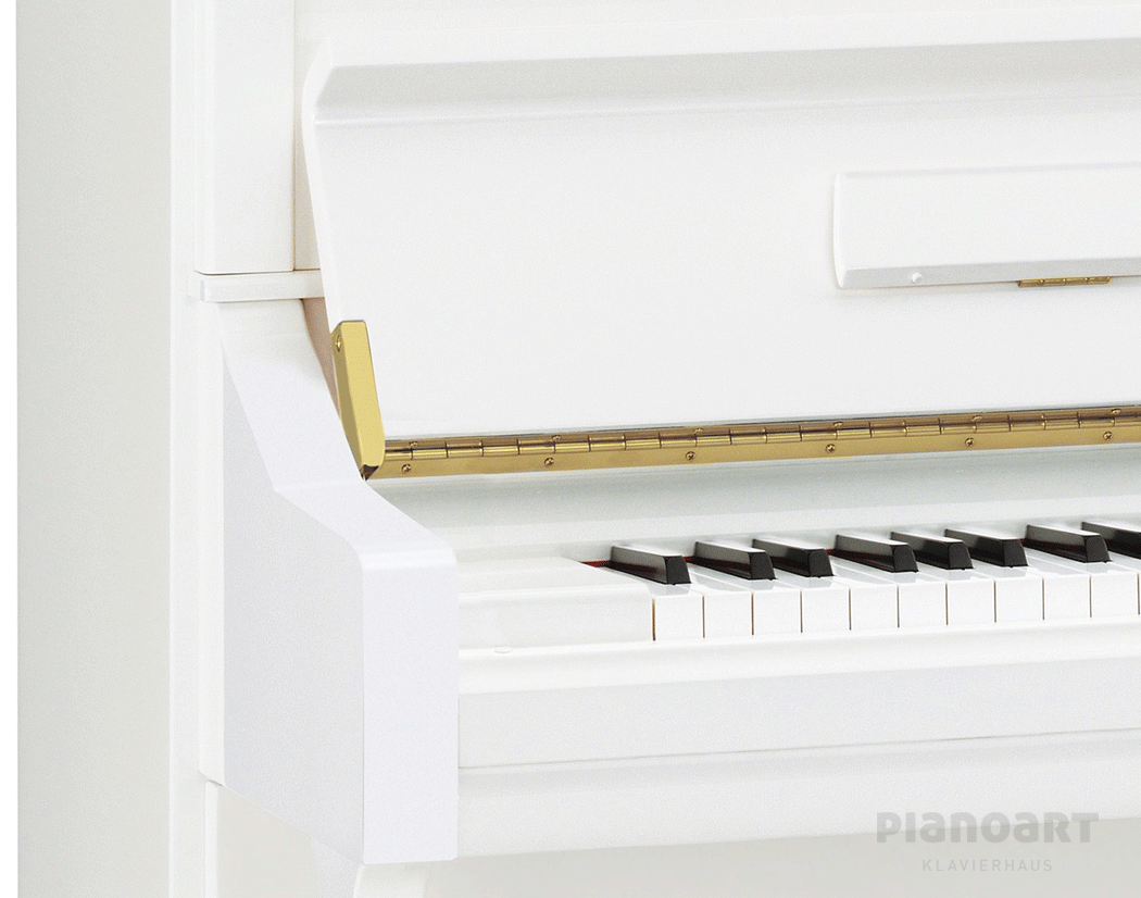 Yamaha U1 Weiß Klavier linke Hälfte