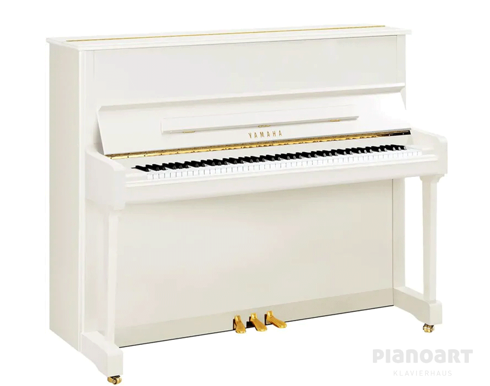 Yamaha P121 Piano PWH Weiß Hochglanz mit Messing Beschlägen