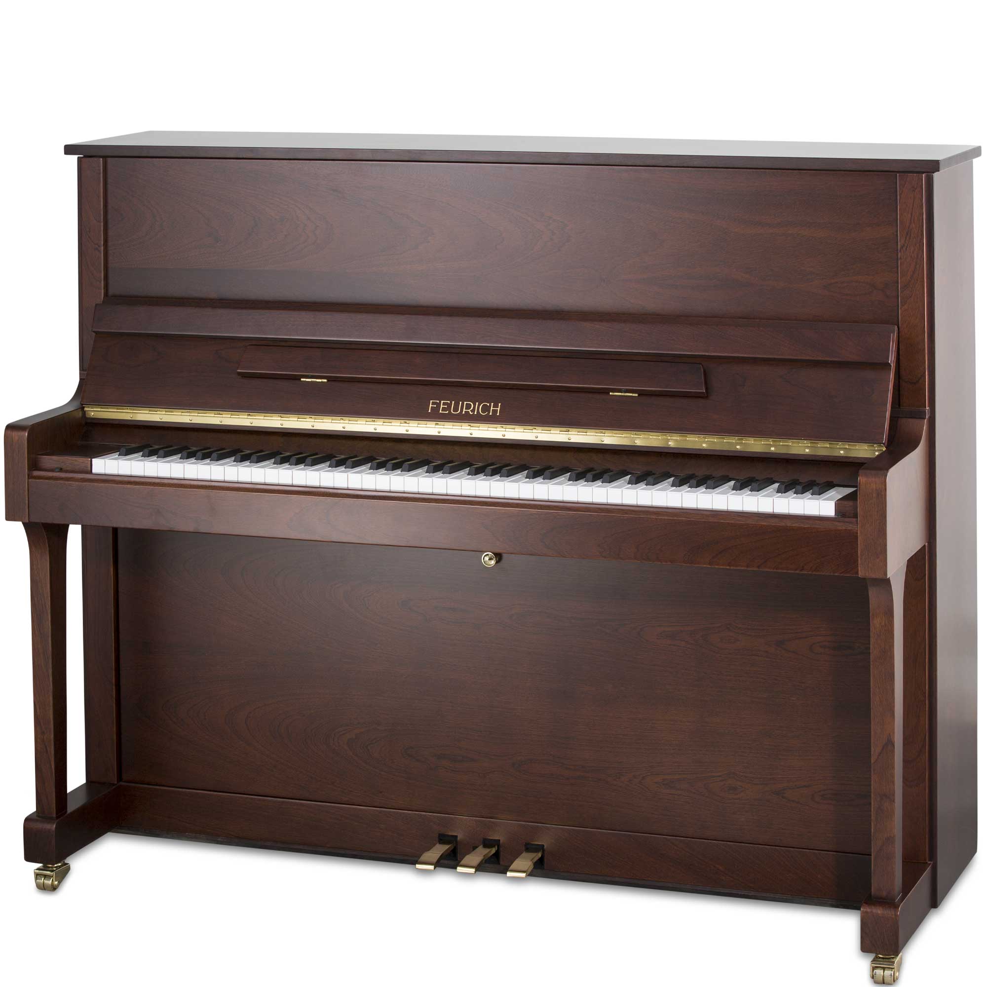 Feurich Klavier zum Mieten Modell 122 in Farbe Nuss