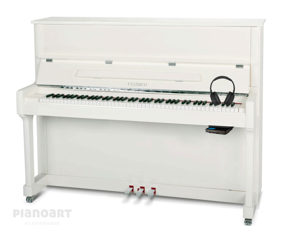 Silent-Klavier-Feurich-Universal-122-weiss-chrom