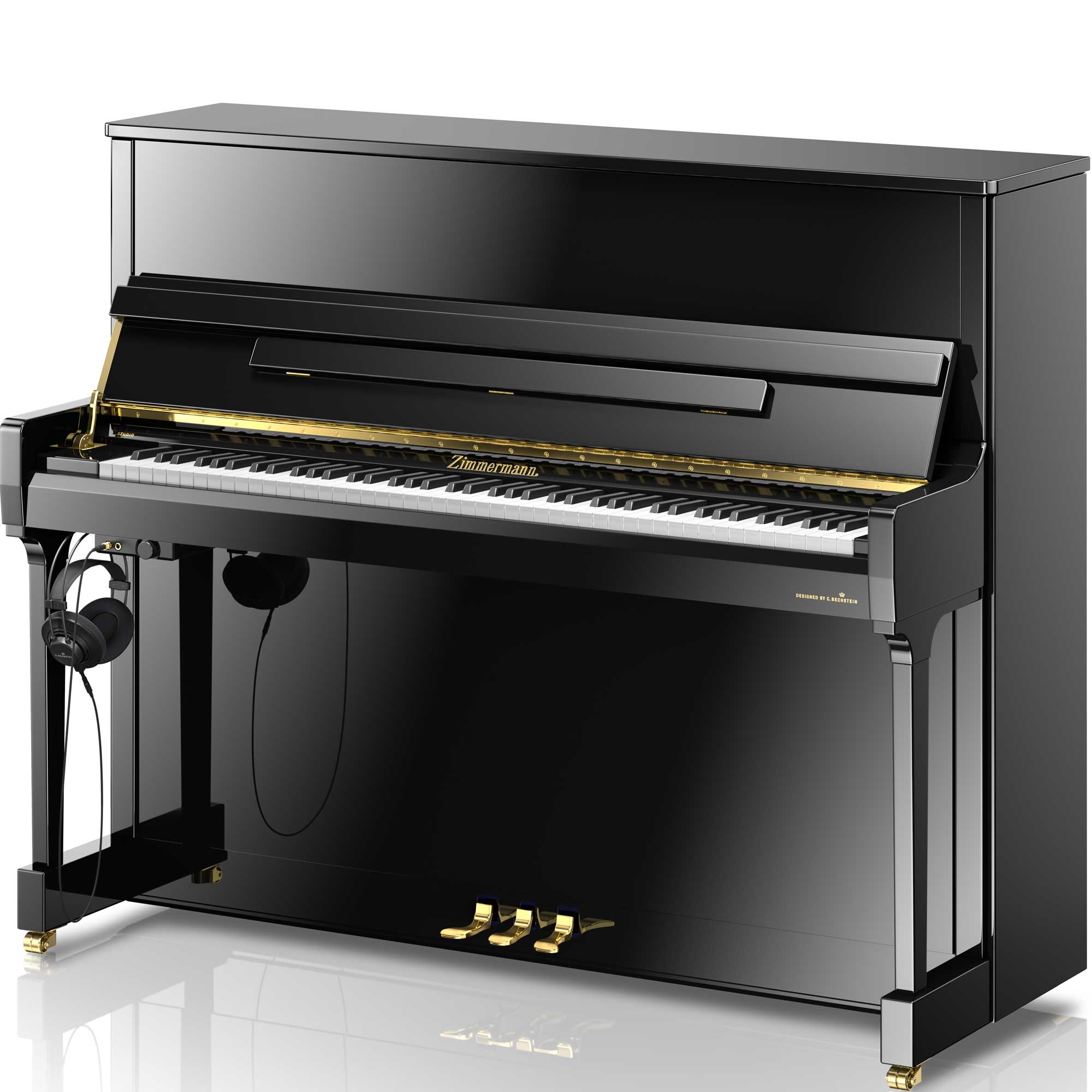 Zimmermann Studio S4 Vario Silent Klavier in Schwarz