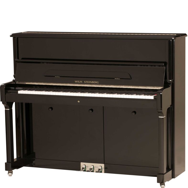 Klavier Wilh Steinberg P125 Schwarz Chrom