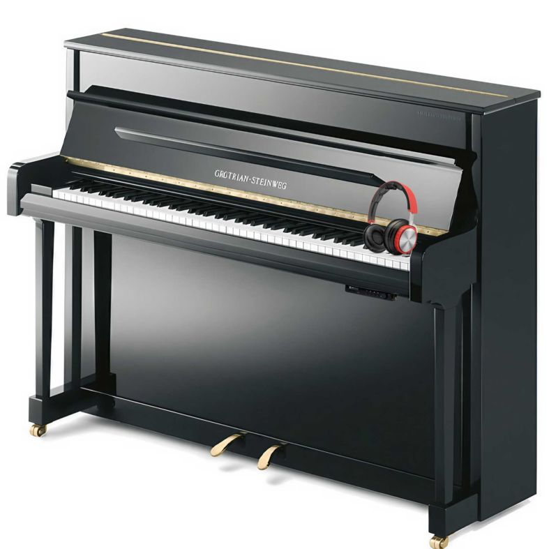 Silent Klavier Grotrian Steinweg G118 Schwarz poliert