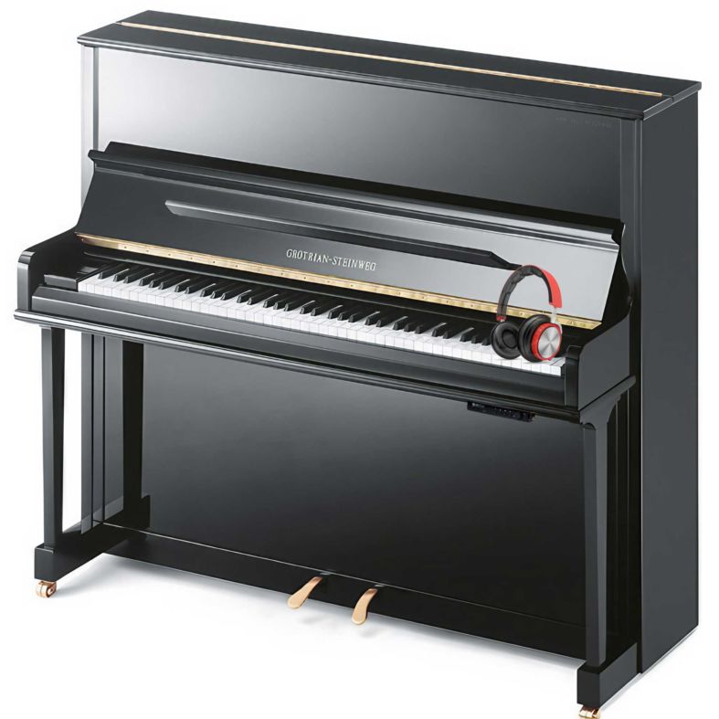 Silent Klavier Grotrian Steinweg G124 Schwarz poliert