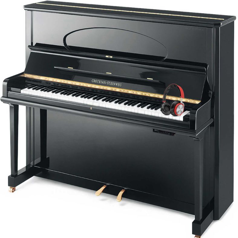 Silent Klavier Grotrian Steinweg G132 Schwarz poliert