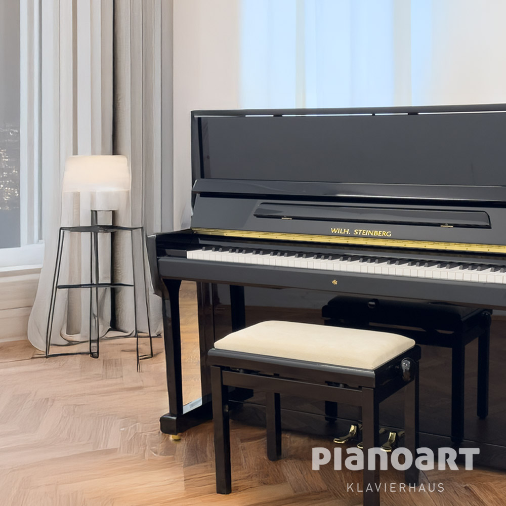 Wilh. Steinberg P 118 Klavier Schwarz Messing