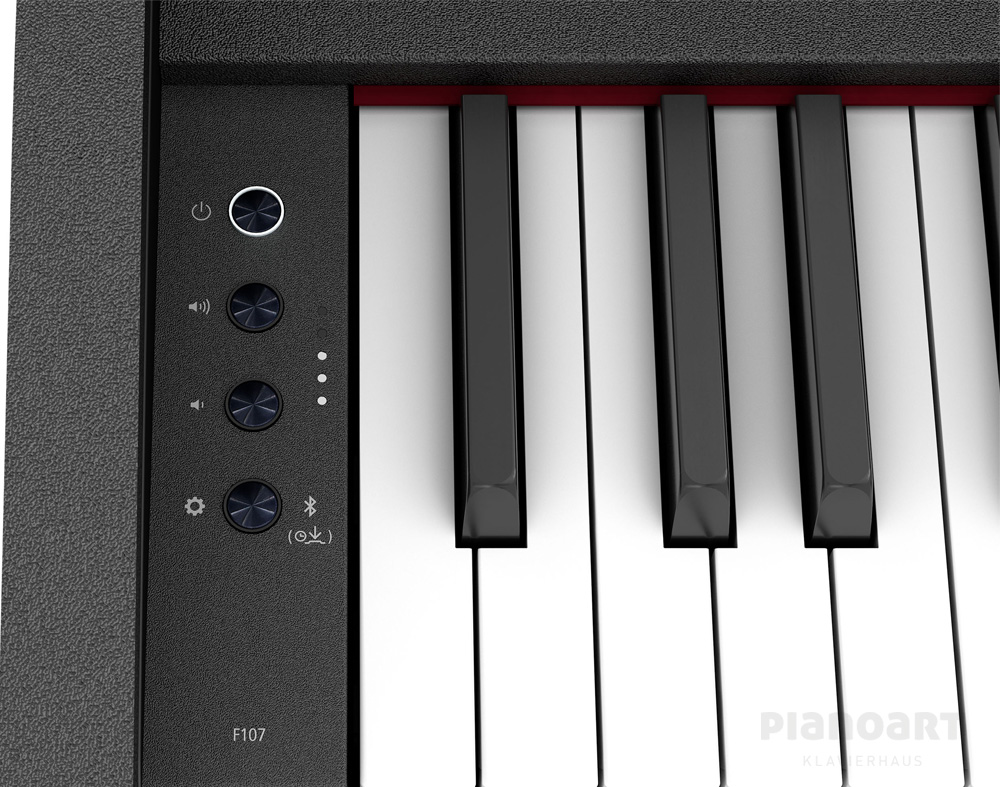 Roland Digital Piano F-107 BK Seiten Ansicht