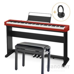 Casio CDP S-160 Digitalpiano All-in-one-Set in Rot
