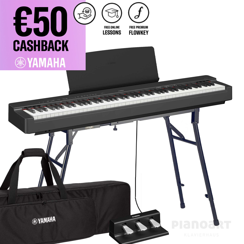 Yamaha P-225 b Portable Set in Schwarz