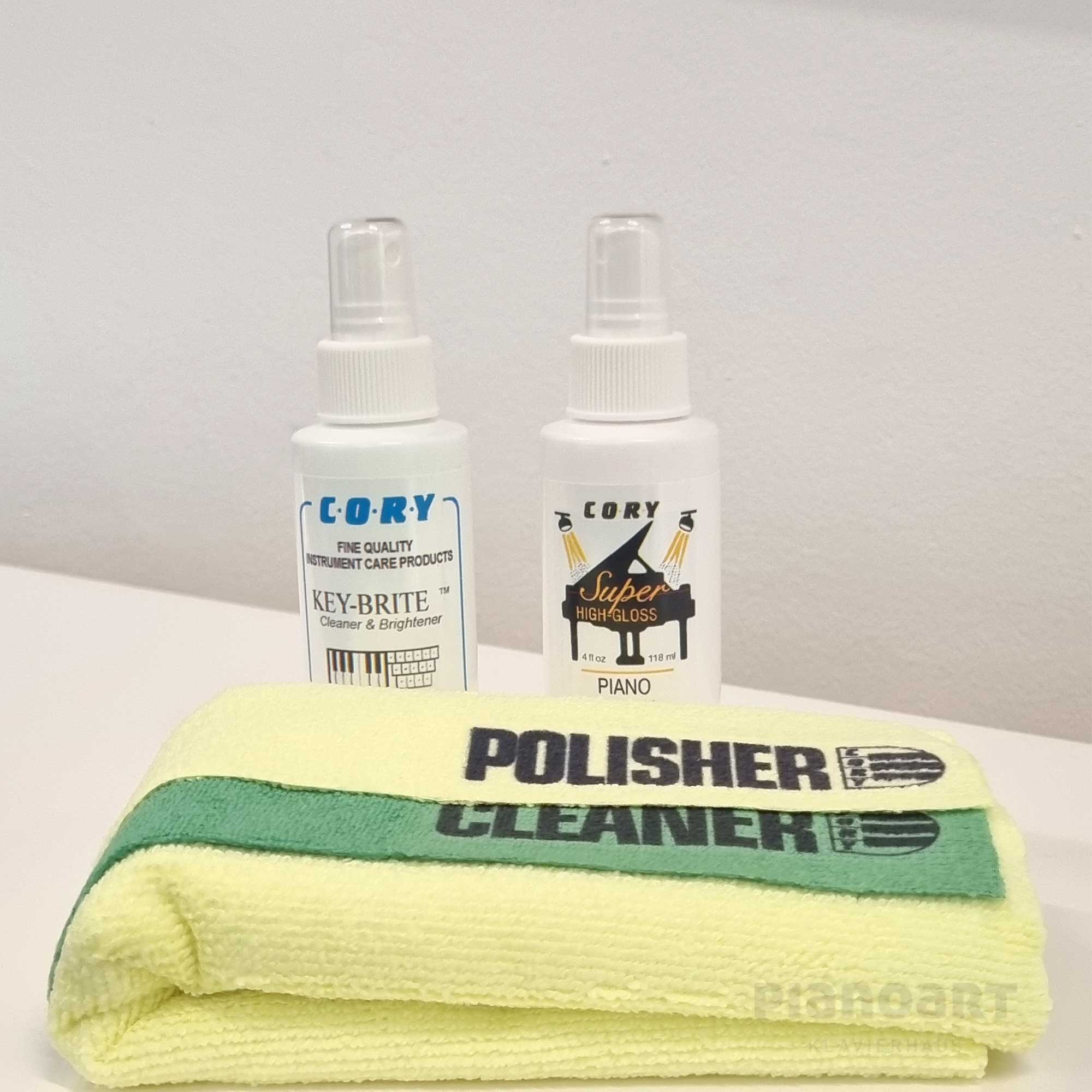 CORY Klavier Pflege Set - Klavierhaus Pianoart - Hochglanz Reinigungsmittel