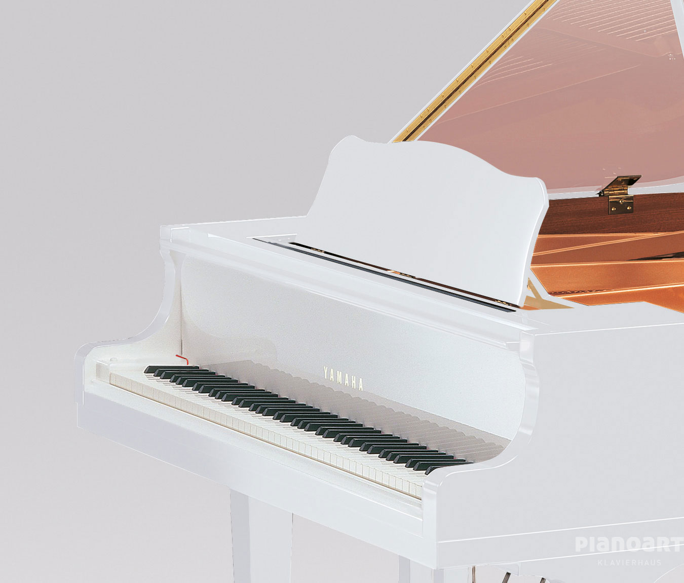 Tasten des Yamaha GB2 Flügel PWH Weiß