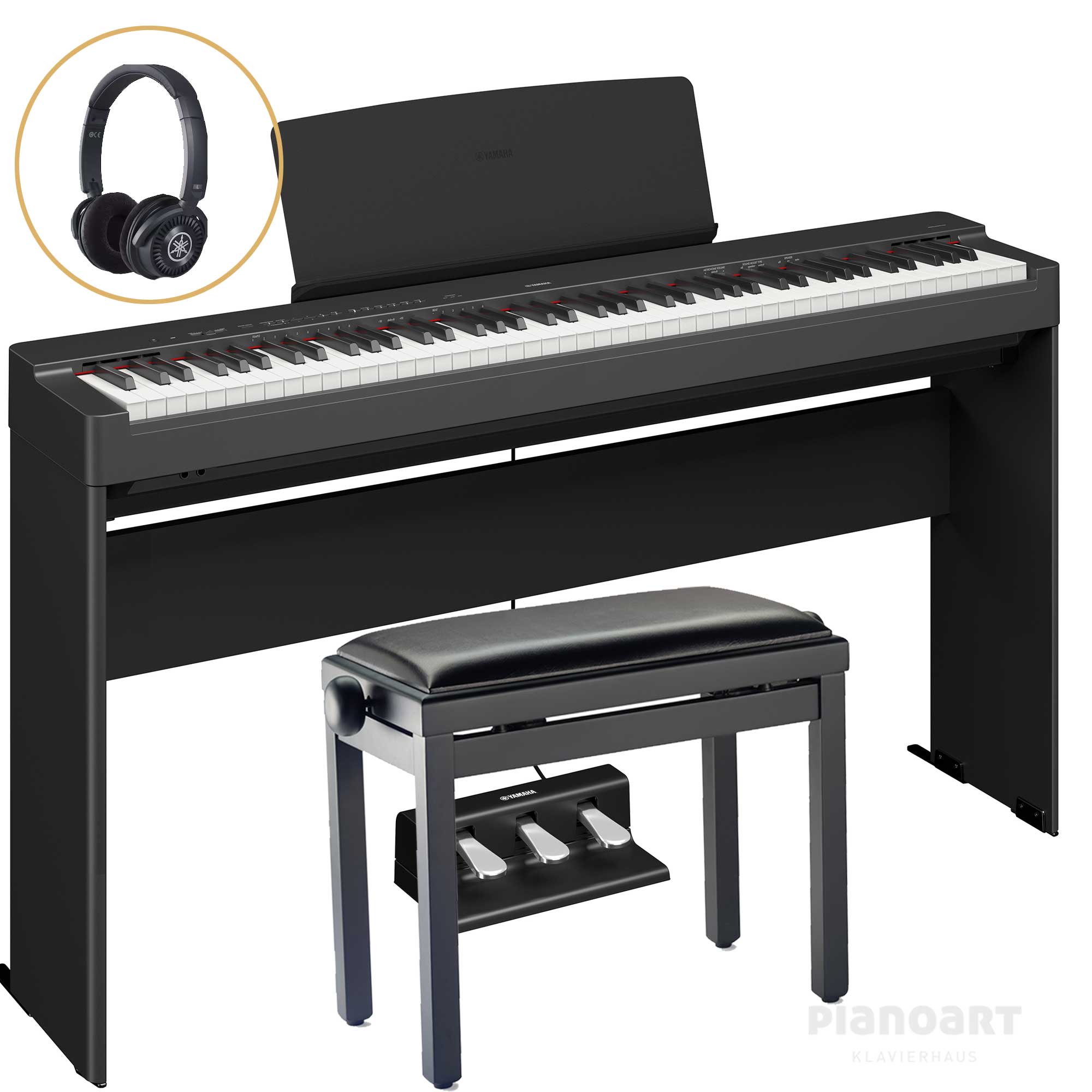 Yamaha Digitalpiano P 225 Schwarz mit All-in-One Set