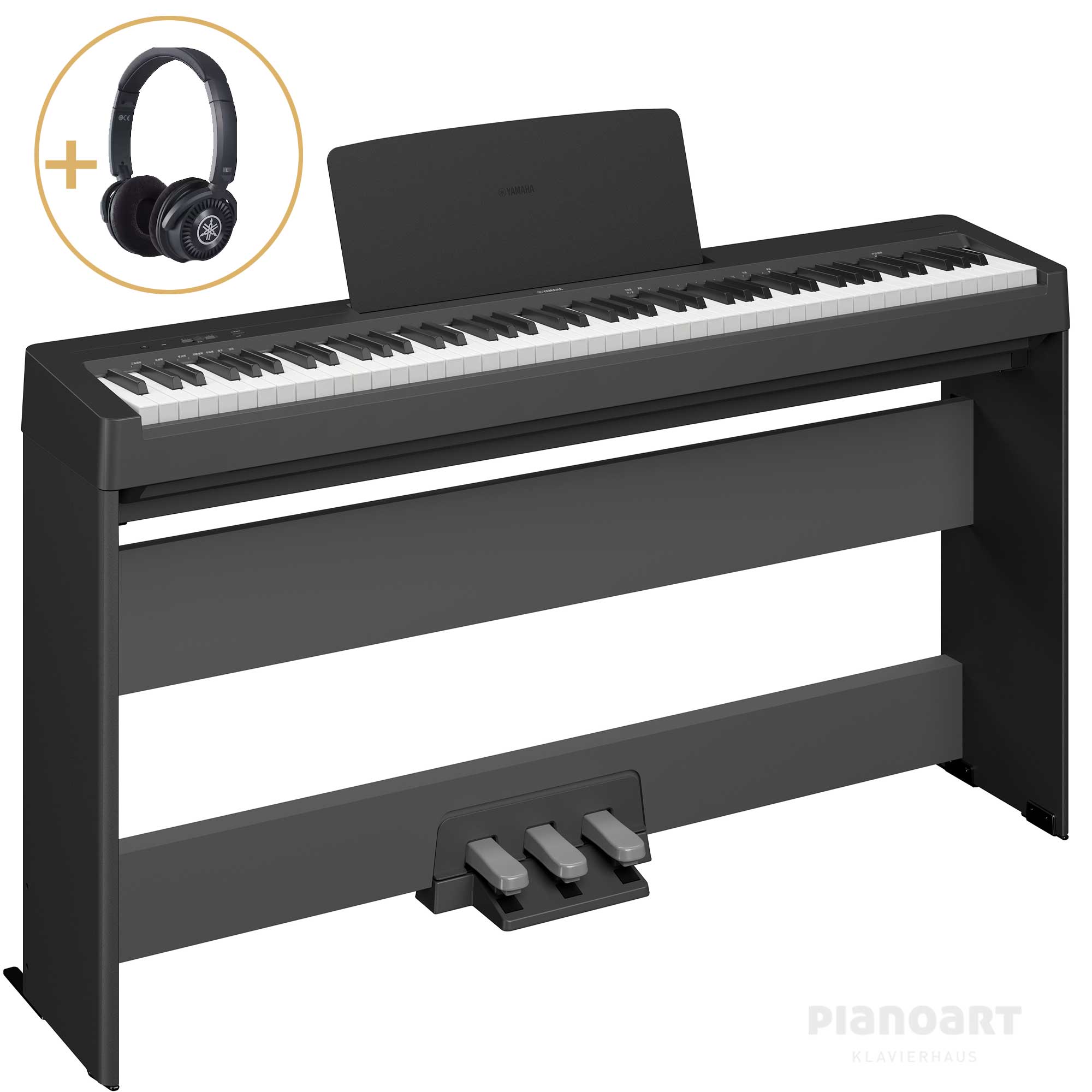 E-Piano Yamaha P-145 Home Set in Schwarz matt