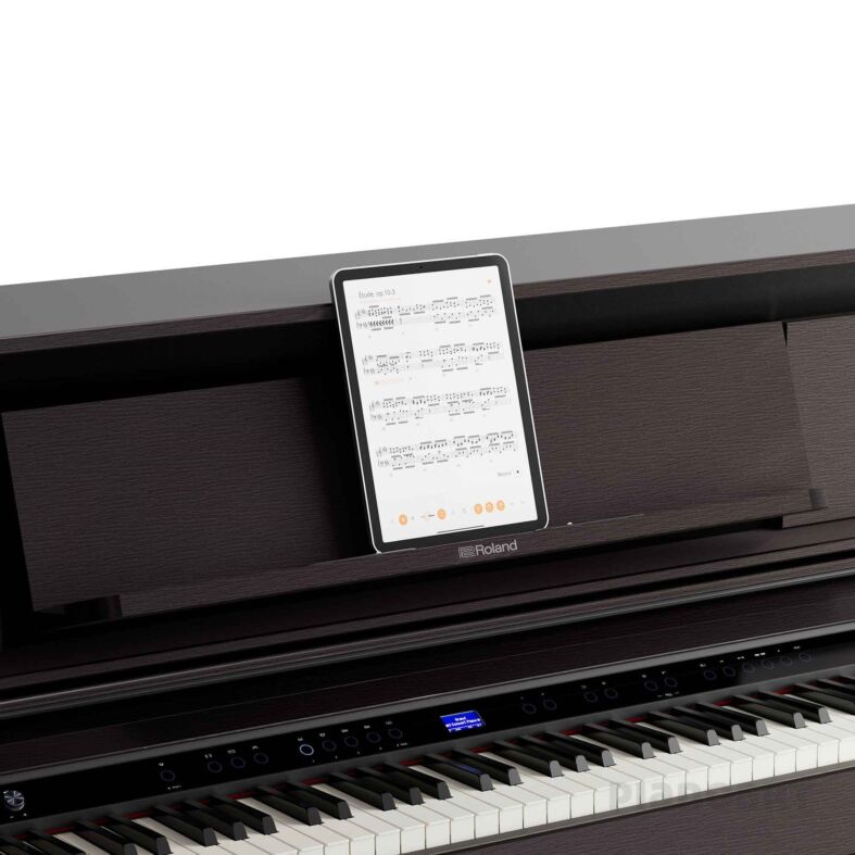 Roland LX-6 DR mit I Pad in dunklem Rosenholz