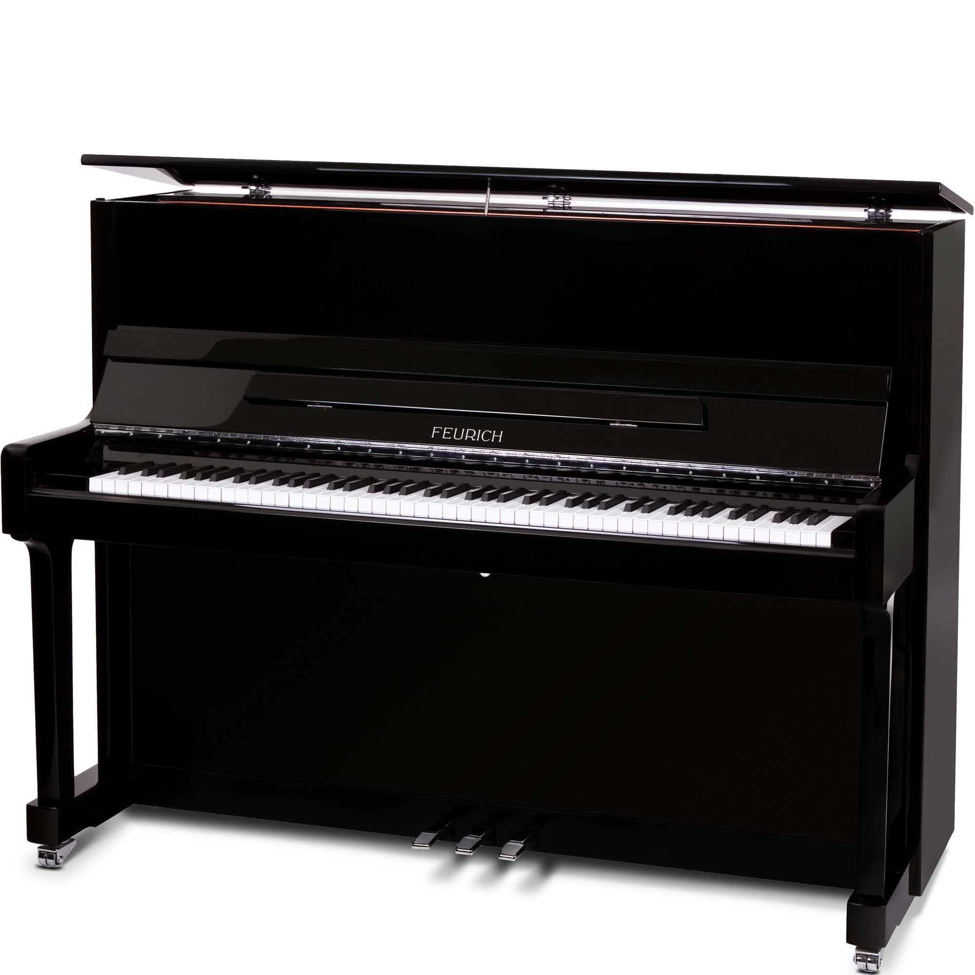 Klavier Feurich Universal 122 in Schwarz Chrom