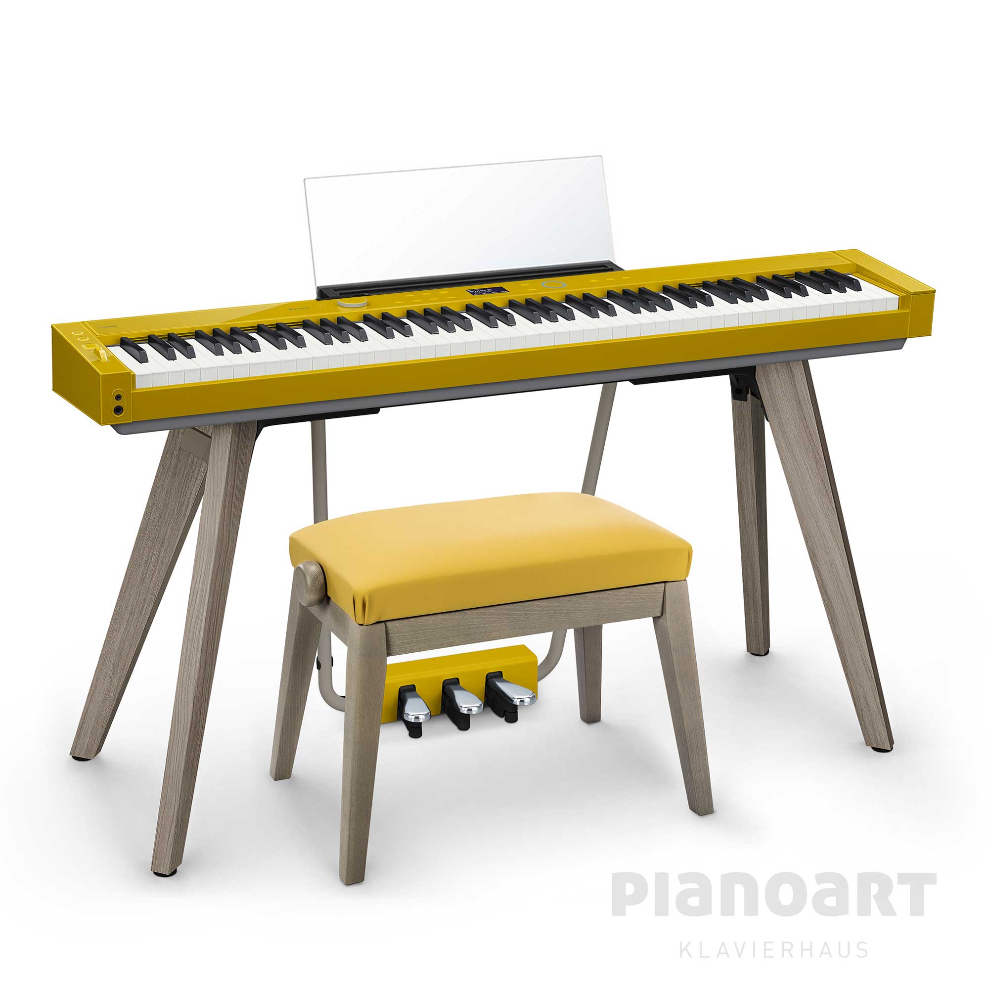 Casio Privia PX-S 7000 mit Bank in Harmonius Mustard gelber Farbe