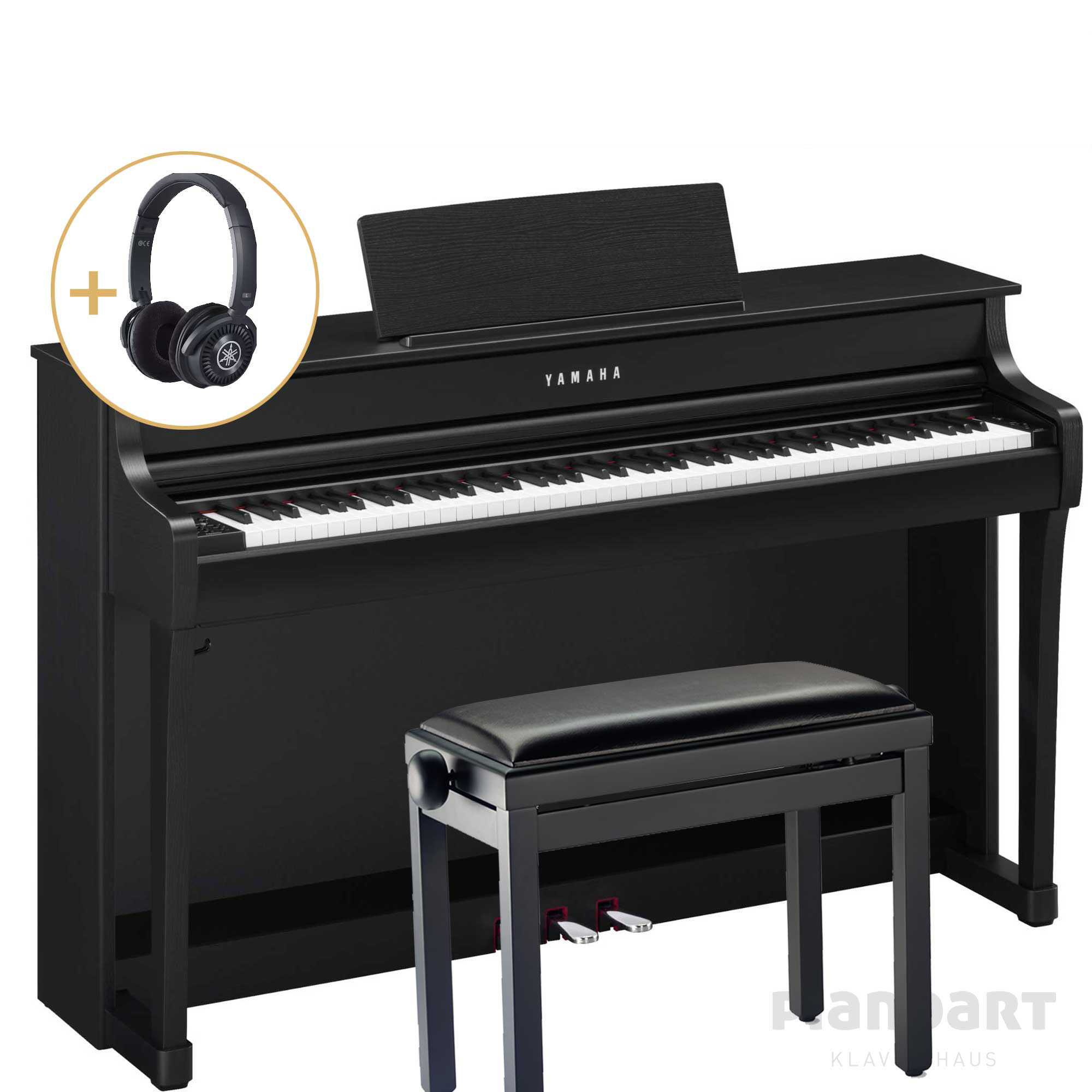 Yamaha Clavinova CLP 835 b Digitalpiano Home Set in Schwarz