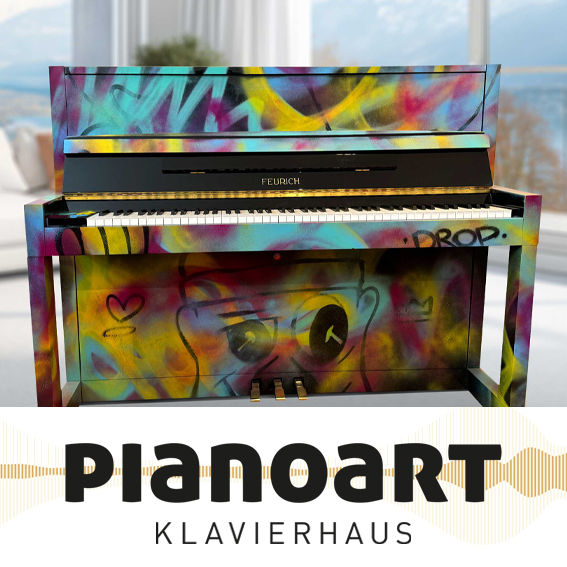 Feurich 115 Klavier im Graffiti Design