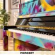 Tastaturansicht Feurich 115 Graffiti Klavier