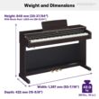 Abmessungen Yamaha Arius YDP-165 Digital Piano
