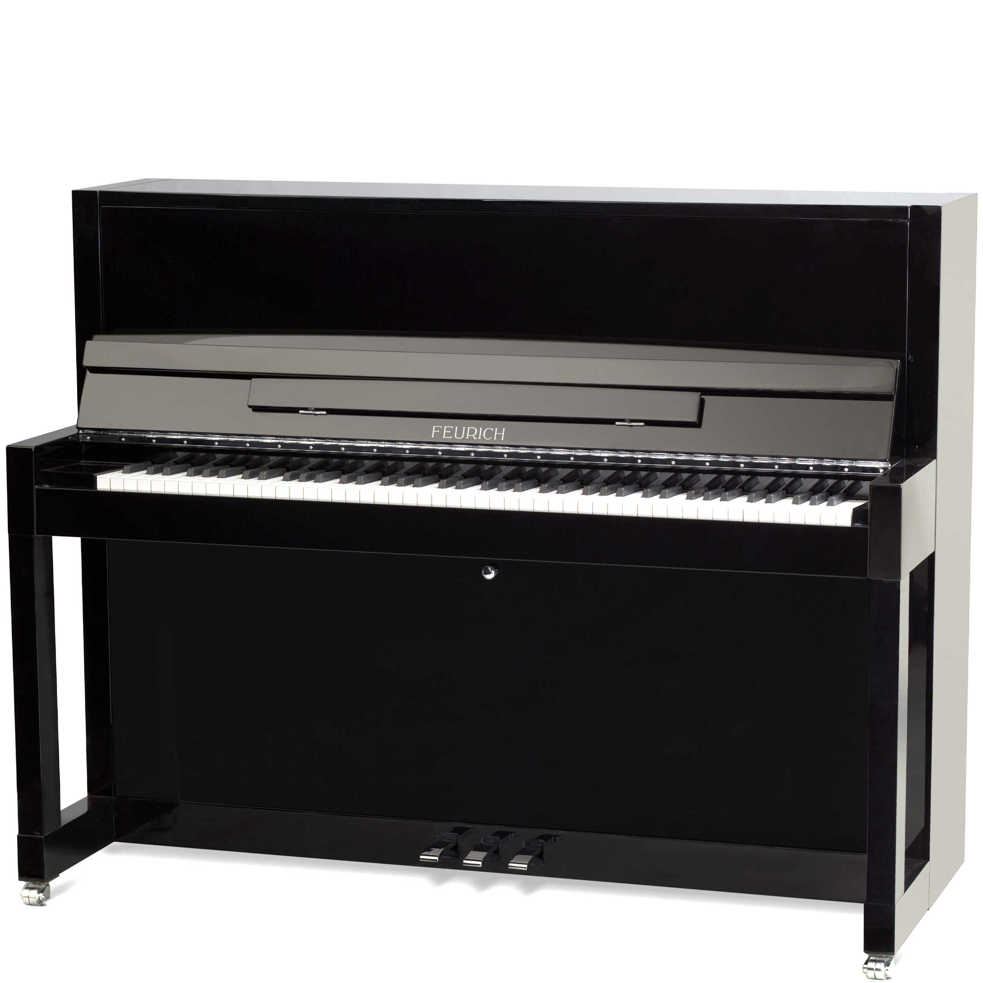 Feurich 115 Silent Klavier gebraucht in Schwarz