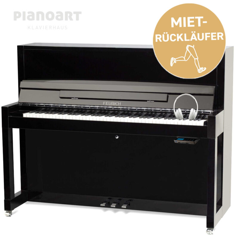 Feurich Premiere 115 Silent Klavier Gebraucht in Schwarz
