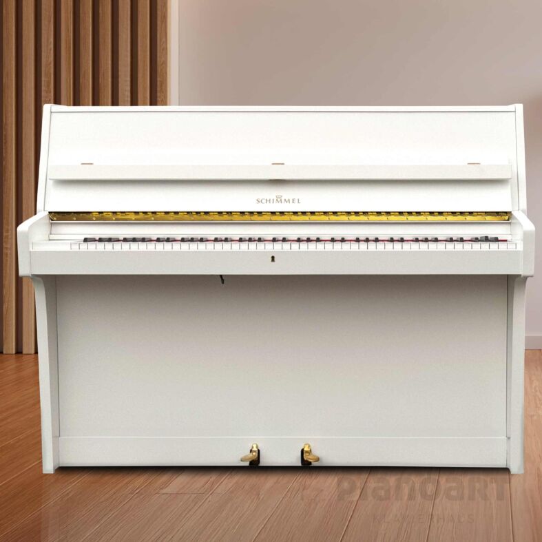 Schimmel Modell 8 Gebraucht Klavier in Weiß seidenmatt