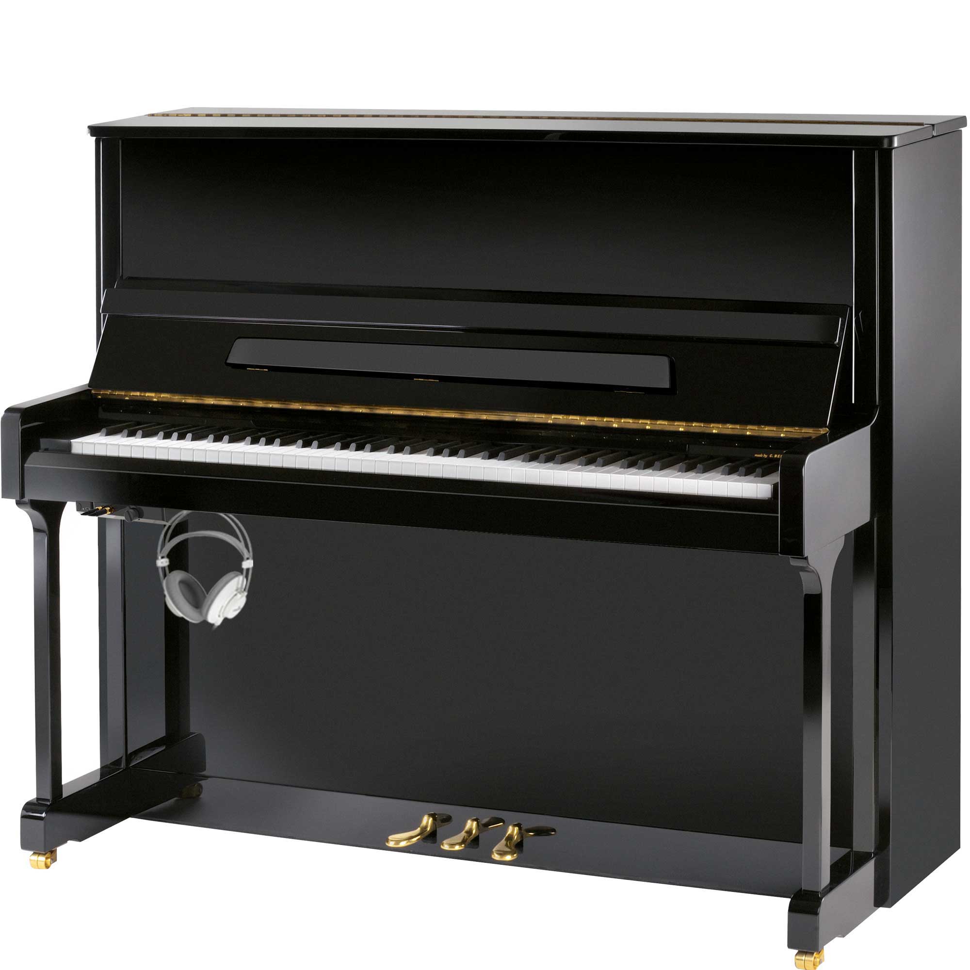 W. Hoffmann V6 Vario Silent Klavier in Schwarz