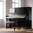 Klavier Wilh. Steinberg S 125 in Schwarz mit Bank