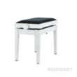 Gewa Deluxe Autolift Klavierbank Weiß Schwarz