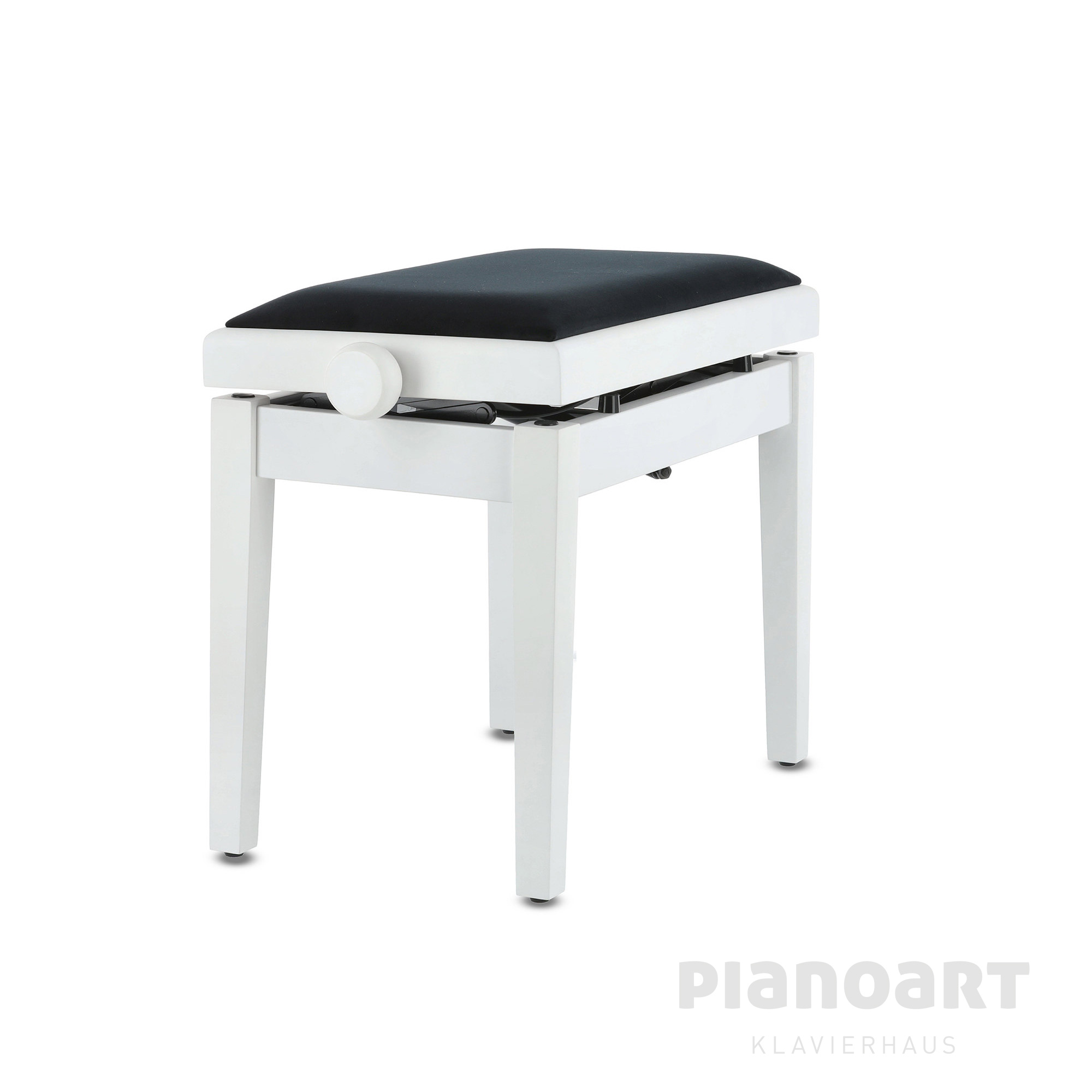 Gewa Deluxe Autolift Klavierbank Weiß Schwarz