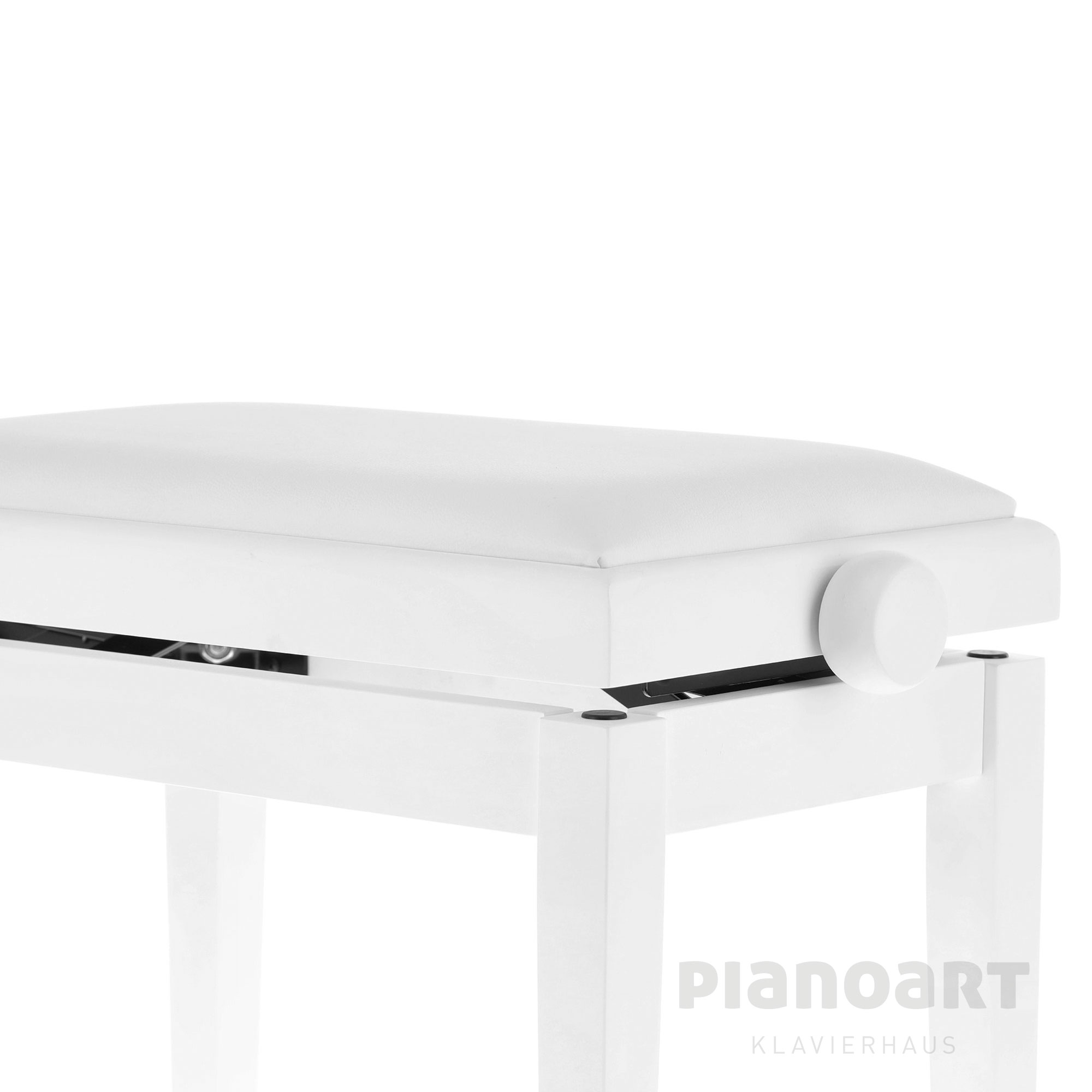 Klavierbank Gewa Deluxe Vinyl Weiss Matt